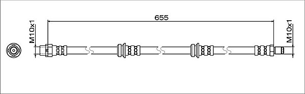 METZGER Bremsschlauch 4112064 f&uuml;r BMW, Hinterachse links, Hinterachse rechts