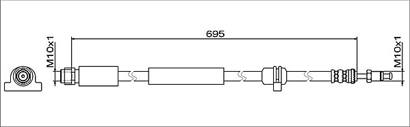 METZGER Bremsschlauch 4112076 f&uuml;r BMW, Vorderachse links, Vorderachse rechts