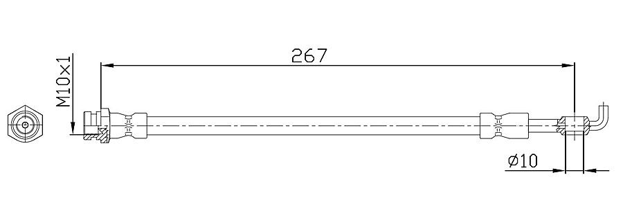 METZGER Bremsschlauch 4112230 f&uuml;r MAZDA, Hinterachse links, Hinterachse rechts