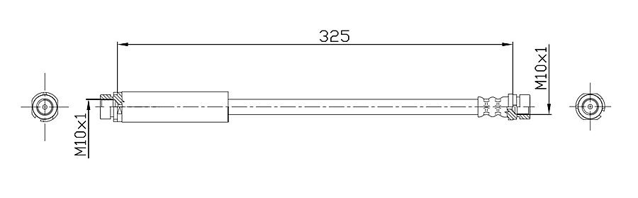 METZGER Bremsschlauch 4112320 f&uuml;r FORD, Hinterachse links, Hinterachse rechts