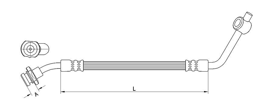 METZGER Bremsschlauch 4112533 f&uuml;r NISSAN, Vorderachse rechts