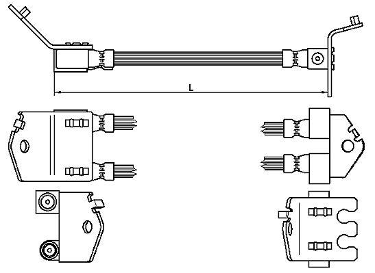 METZGER Bremsschlauch 4112539 f&uuml;r FORD, Hinterachse links, Hinterachse rechts