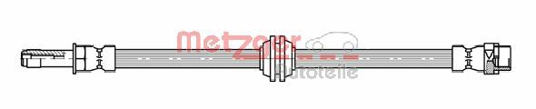 METZGER Bremsschlauch 4114072 f&uuml;r BMW, Vorderachse links, Vorderachse rechts