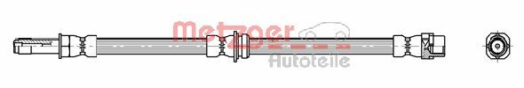 METZGER Bremsschlauch 4114074 f&uuml;r BMW, Hinterachse links, Hinterachse rechts