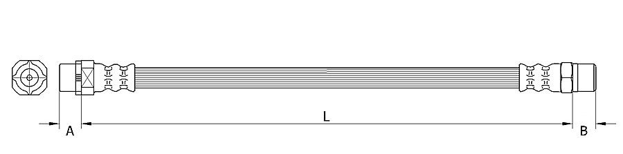 METZGER Bremsschlauch 4114081 f&uuml;r BMW, Hinterachse links, Hinterachse rechts