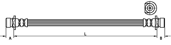 METZGER Bremsschlauch 4115161 f&uuml;r HONDA, Hinterachse rechts