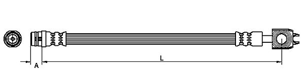 METZGER Bremsschlauch 4116202 f&uuml;r VW, Vorderachse links, Vorderachse rechts