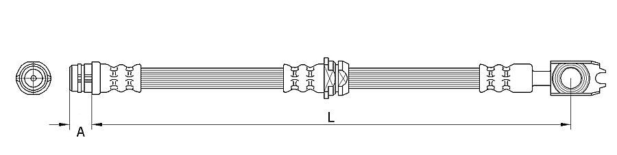 METZGER Bremsschlauch 4116205 f&uuml;r AUDI, Vorderachse
