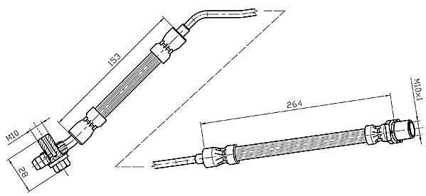 METZGER Bremsschlauch 4116216 f&uuml;r BMW, Hinterachse links