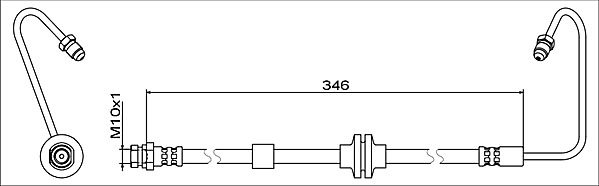 METZGER Bremsschlauch 4119371 f&uuml;r RENAULT, Hinterachse links, au&szlig;en
