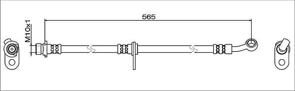 METZGER Bremsschlauch 4119374 f&uuml;r HONDA, Vorderachse rechts