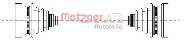 METZGER Antriebswelle 7210026 f&uuml;r VW, Hinterachse links, Hinterachse rechts