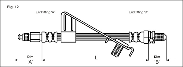 METZGER Bremsschlauch 4112527 f&uuml;r FORD, Vorderachse links