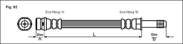 METZGER Bremsschlauch 4114678 f&uuml;r FORD, Vorderachse links, Vorderachse rechts