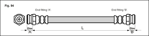METZGER Bremsschlauch 4114702 f&uuml;r MAZDA, Hinterachse links, Hinterachse rechts