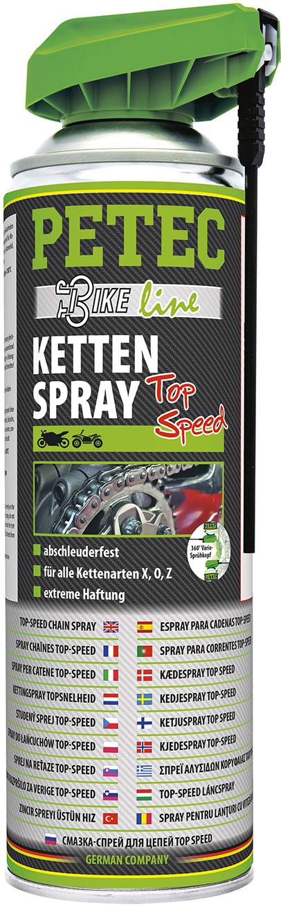 PETEC 2x 70550 Kettenspray Top Speed 500 ml Kettenschmiermittel Schmiermittel