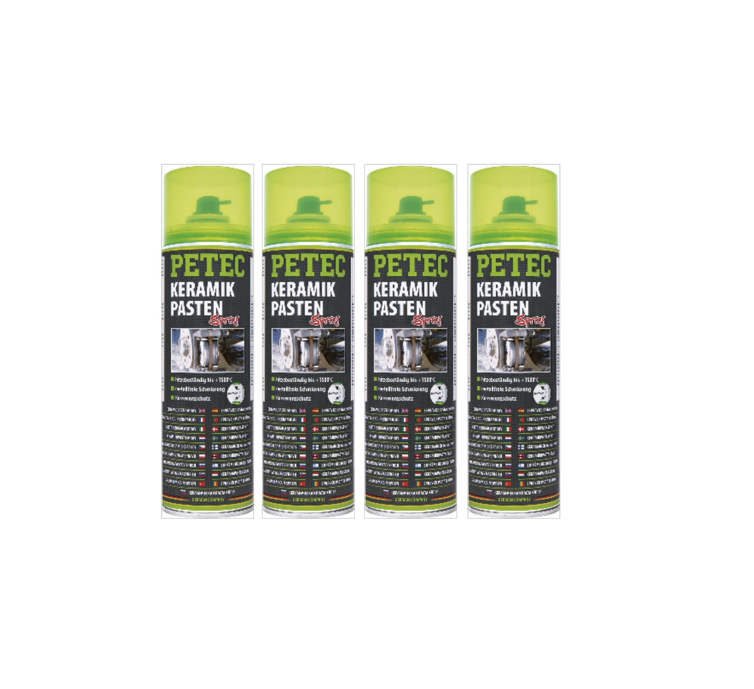 PETEC 4x 70650 Keramikpastenspray 500 ml Keramikpaste Spray Korrosionsschutz
