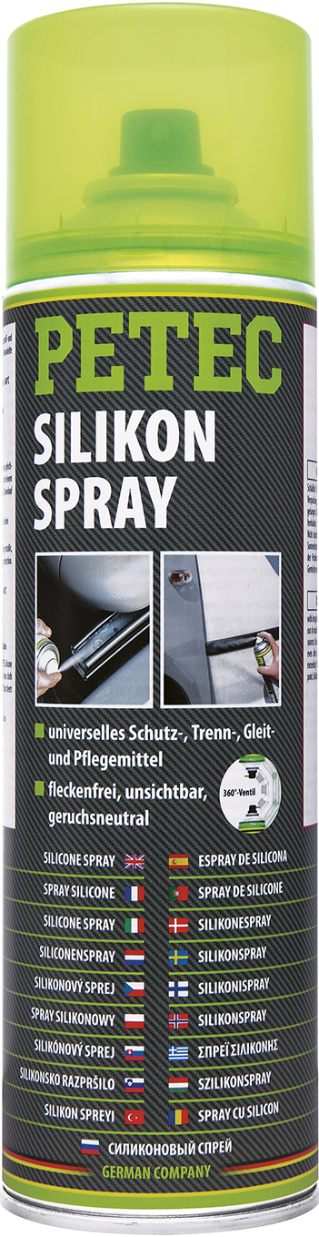 PETEC 2x 70850 Silikonspray 500 ml Spray Silikon&ouml; Schutzspray Schmierspray
