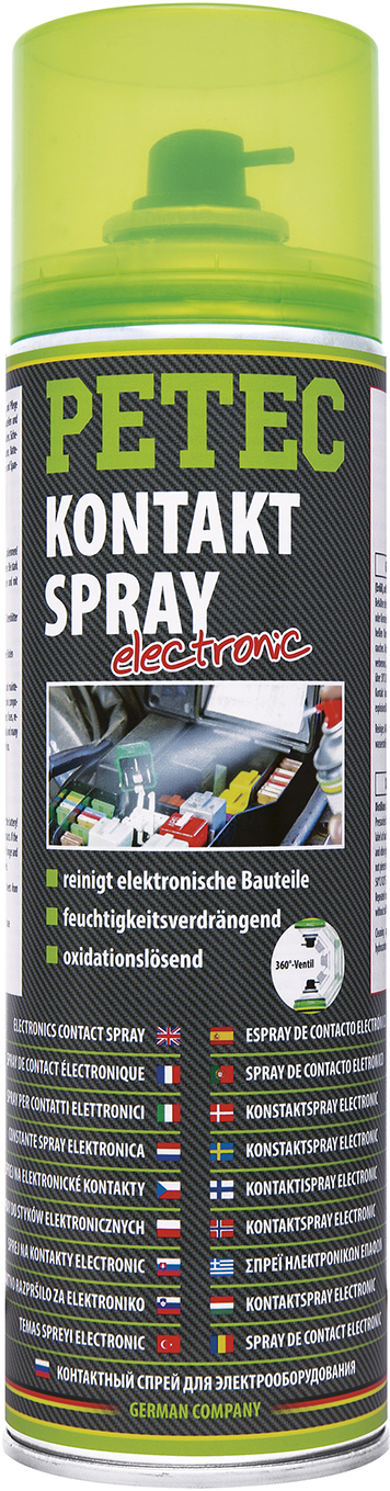PETEC 2x 71150 Kontaktspray Electronic 500 ml Spray Elektronikreiniger Reiniger