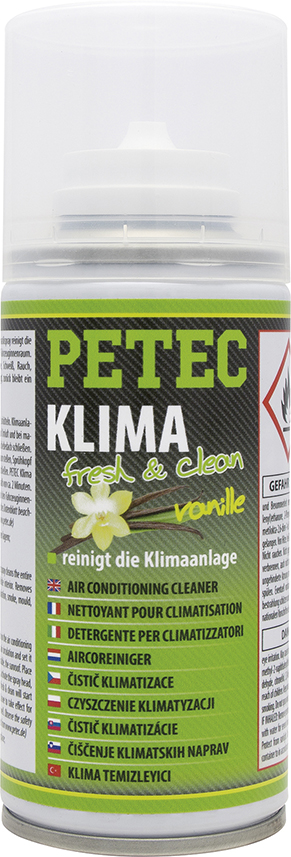 PETEC 4x 71470 Klima Fresh & Clean Vanille 75 ml Klimaanlagenreiniger Reiniger