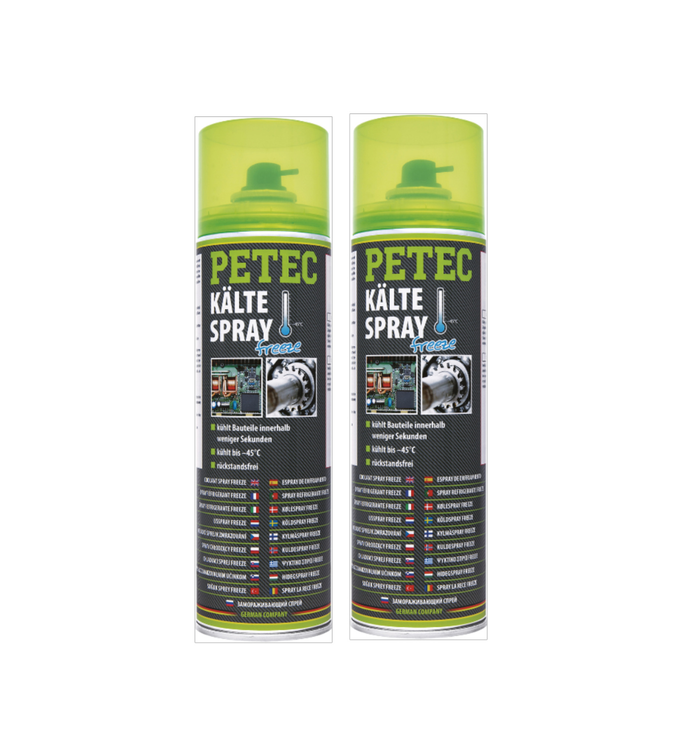 PETEC 2x 71950 K&auml;ltespray Freeze 400 ml Spray Schnellk&uuml;hlung