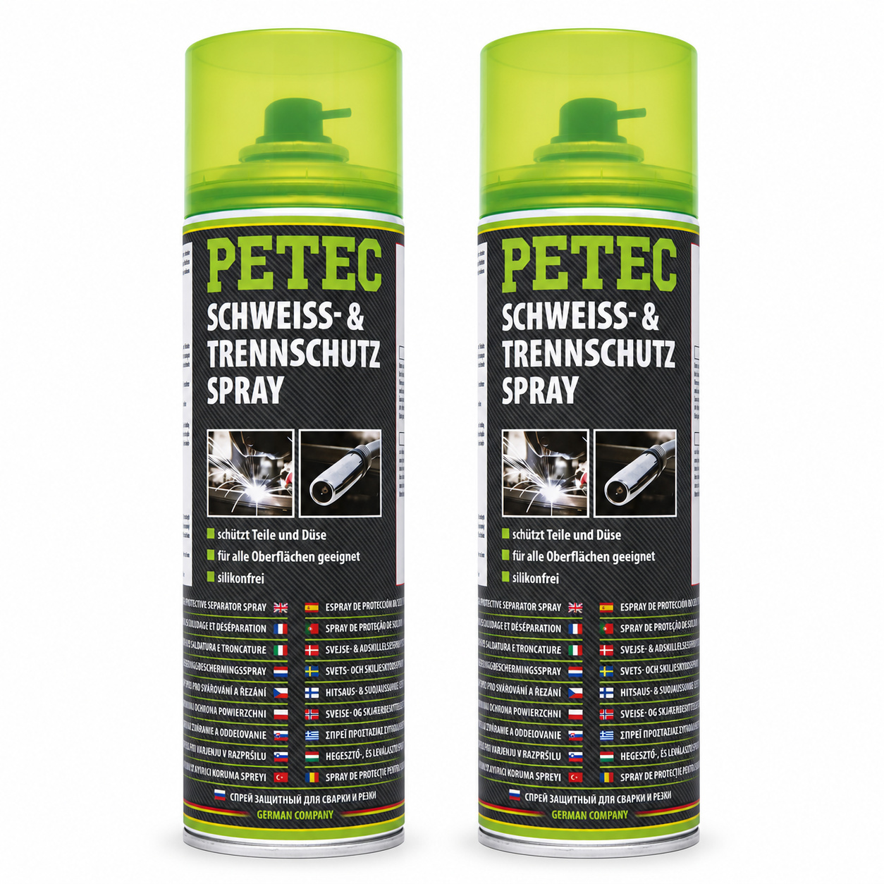 PETEC 2x 72050 Schwei&szlig; Trennschutzspray 500 ml Schwei&szlig;spritzerschutz Silikonfrei