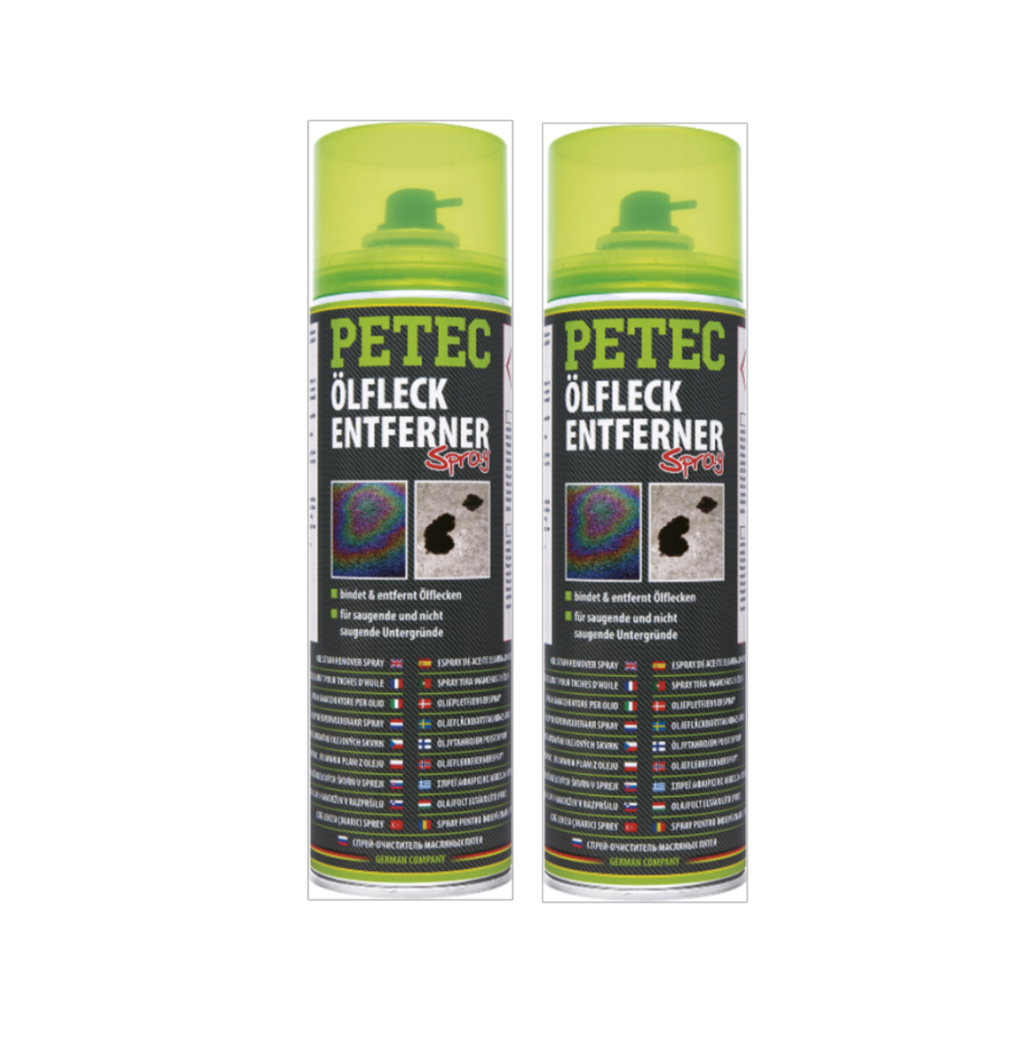 PETEC 2x 72350 &Ouml;lfleckentferner Spray 500 ml &Ouml;lflecken Entferner Reiniger