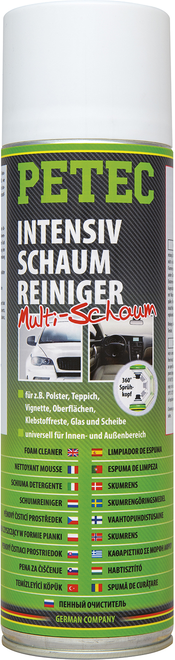 PETEC 3x 72850 Intensiv Schaumreiniger Spray 500 ml Multischaum Reiniger