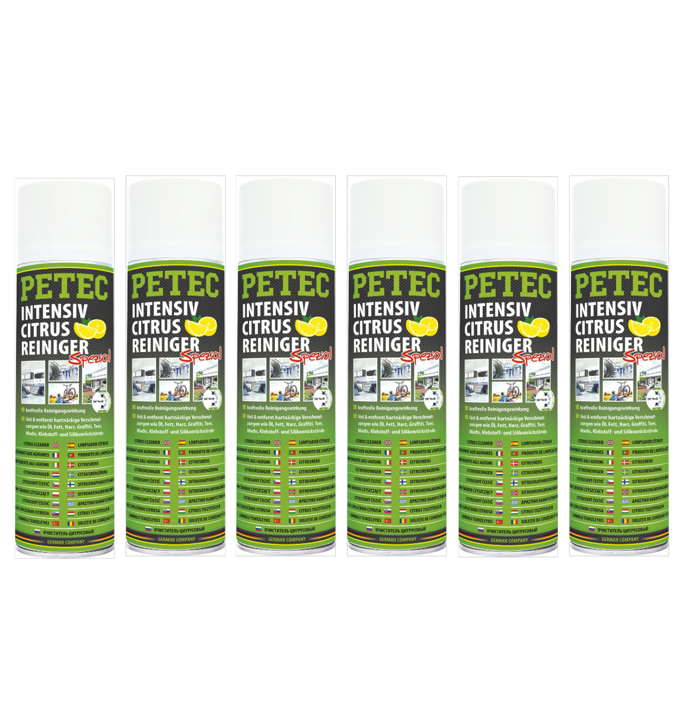 PETEC 6x 72950 Citrusreiniger 500 ml Citrus Reiniger Universalreiniger Entfetter