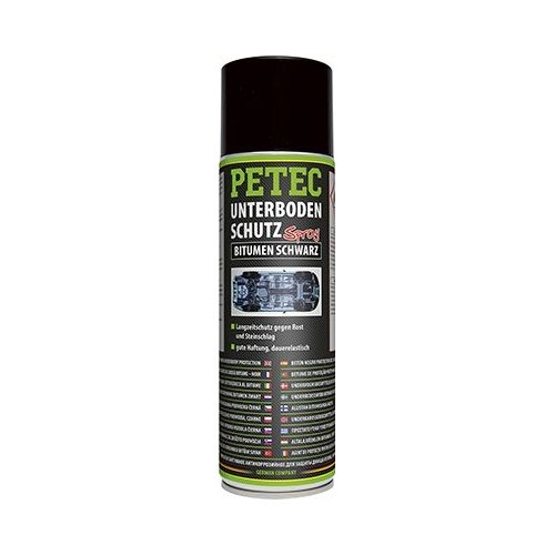 PETEC 5x 73150 Unterbodenschutz Bitumen Spray Schwarz 500 ml Rostschutz