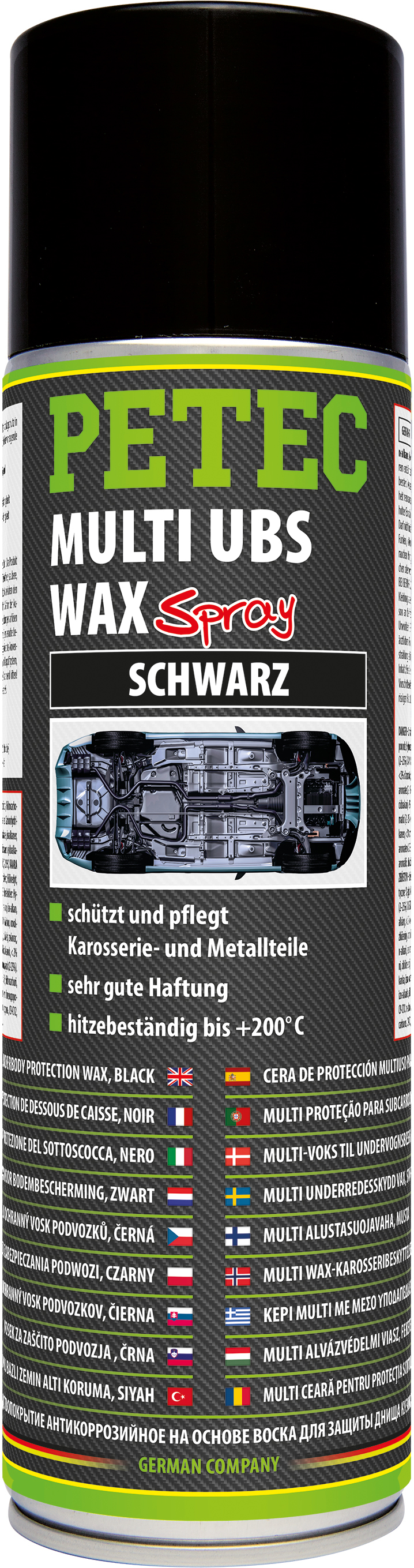 PETEC 2x 73460 Multi UBS Wax Schwarz 500 ml Unterbodenschutz Wachs