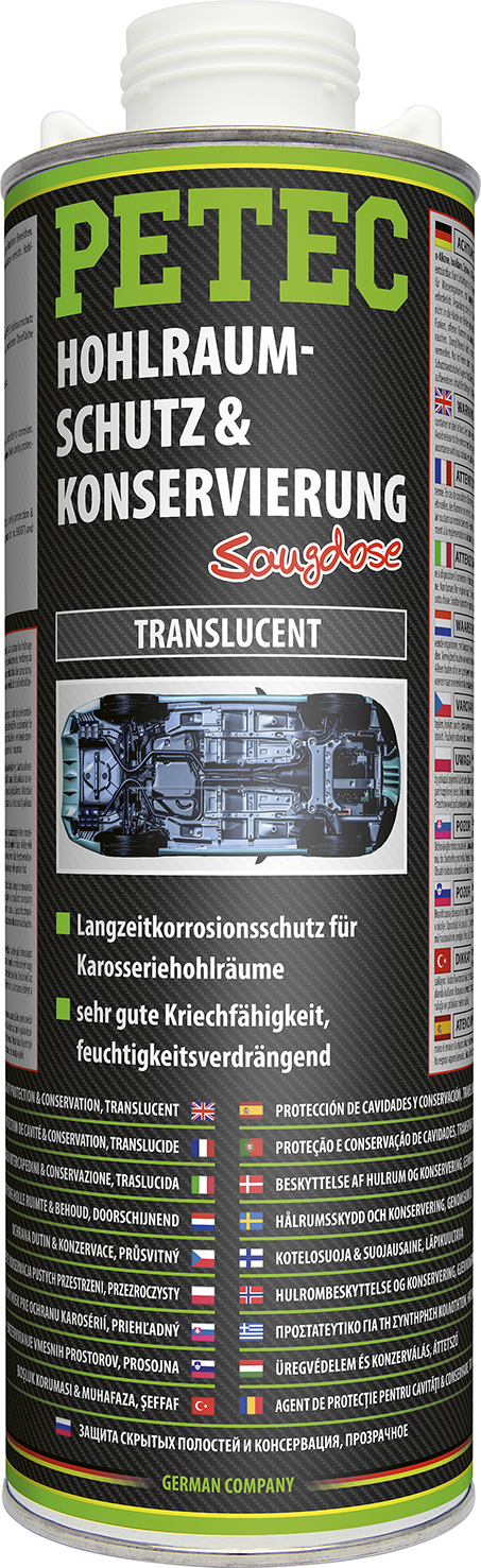 PETEC 5x 73510 Hohlraumschutz Konservierung Translucent 1000 ml Wachs
