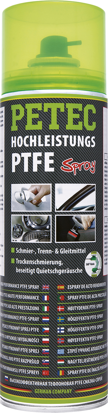 PETEC 2x 74050 Hochleistungs PTFE Spray 500 ml Schmiermittel Transparent