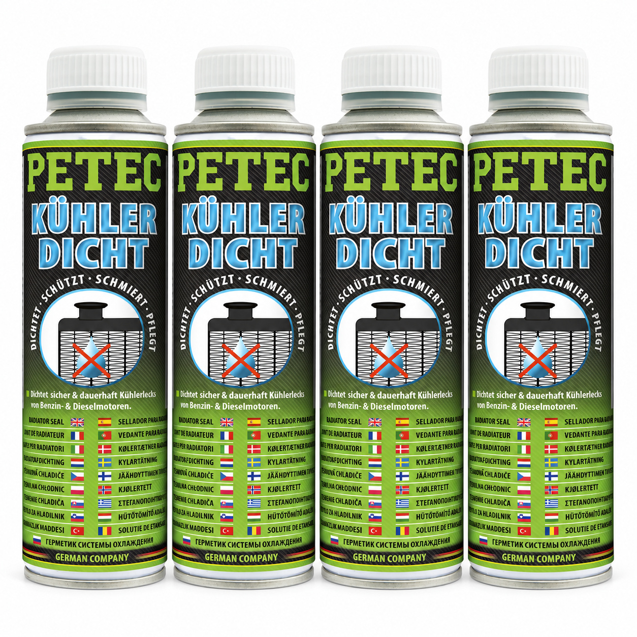 PETEC 4x 80250 K&uuml;hlerdicht 250 ml K&uuml;hlerdichtmittel Dichtmittel