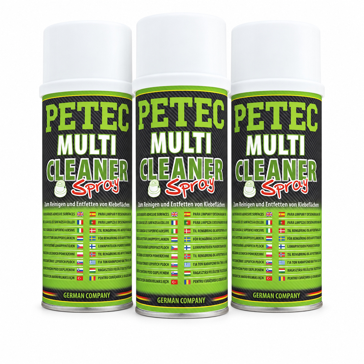 PETEC 3x 82200 Multi Cleaner Spray 200 ml Reiniger Entfetter Silikonentferner