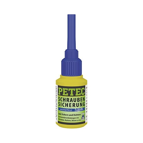 PETEC 5x 91010 Schraubensicherung mittelfest blau 10 g Schraubenkleber