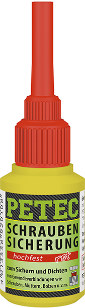 PETEC 2x 92010 Schraubensicherung hochfest rot 10 g Schraubenkleber