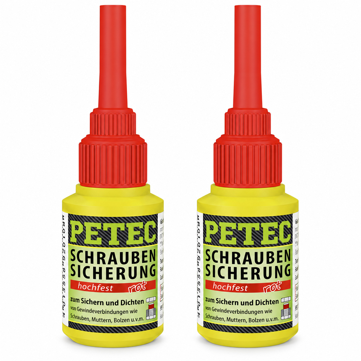 PETEC 2x 92010 Schraubensicherung hochfest rot 10 g Schraubenkleber