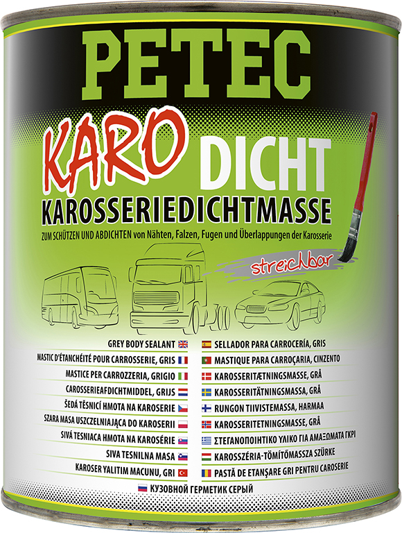 PETEC 4x 94130 Karo-Dicht Karosseriedichtmasse Grau 1 kg Dichtmasse