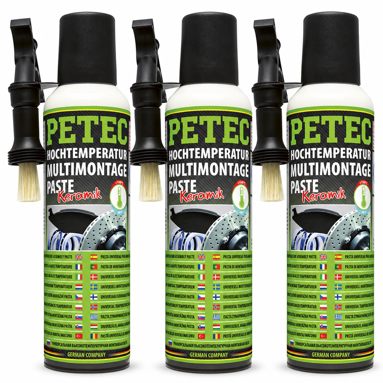 PETEC 3x 94420 Hochtemperatur Multimontagepaste 200 ml Montagepaste Schmierpaste