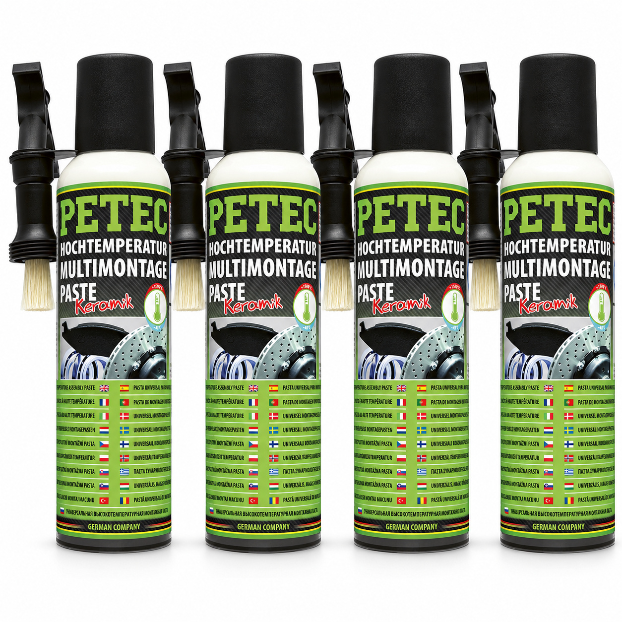 PETEC 4x 94420 Hochtemperatur Multimontagepaste 200 ml Montagepaste Schmierpaste