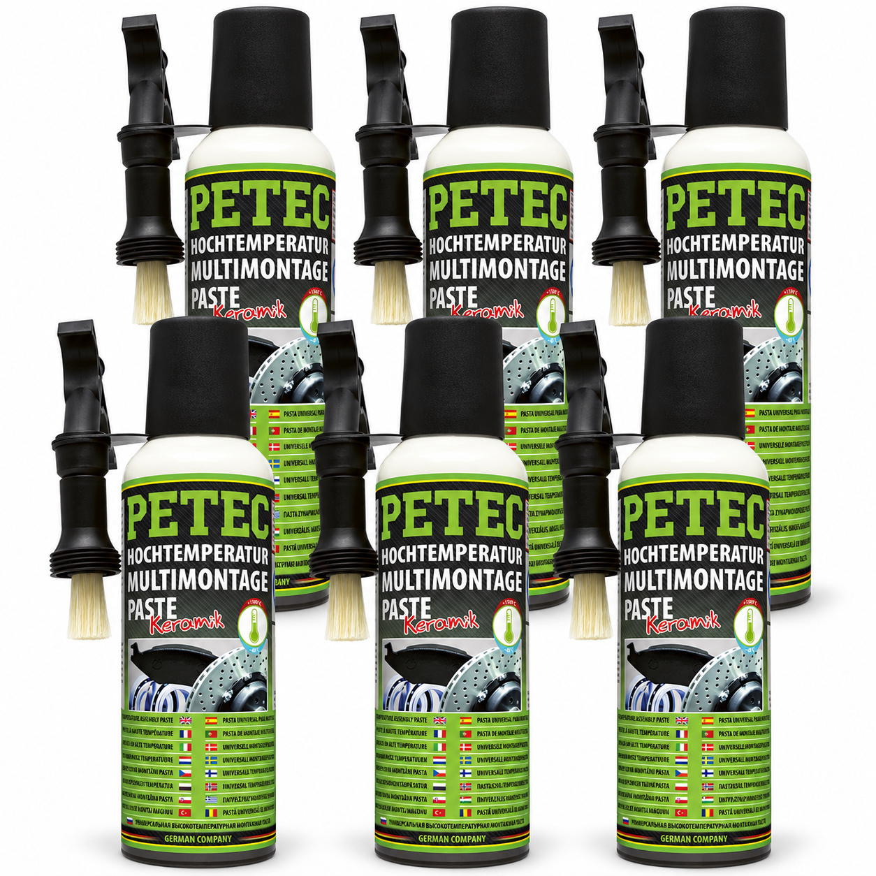 PETEC 6x 94420 Hochtemperatur Multimontagepaste 200 ml Montagepaste Schmierpaste