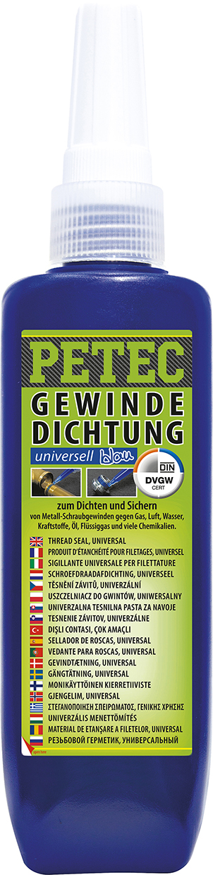 PETEC 5x 97210 Gewindedichtung Blau 100 g Fl&uuml;ssige Gewindedichtung Dichtmittel