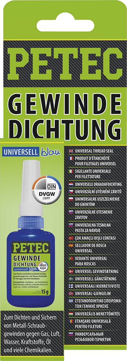 PETEC 4x 97216 Gewindedichtung Blau 15 g Fl&uuml;ssige Schraubgewinde Dichtmittel