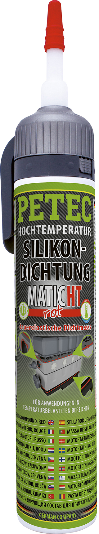 PETEC 6x 97820 Hochtemperatur Silikondichtung MATIC Rot 200 ml Fl&uuml;ssigdichtung