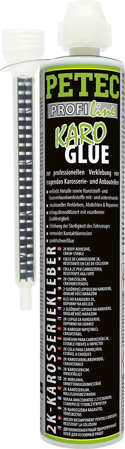 PETEC 2x 98195 Karo-Glue 2K Karosseriekleber 195 ml Epoxidharz Klebstoff Kleber