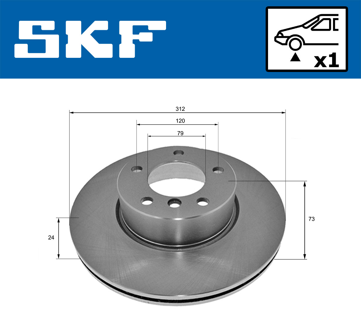 SKF Bremsenset vorne Bremsscheiben Bremsbel&auml;ge f&uuml;r BMW X1 E84