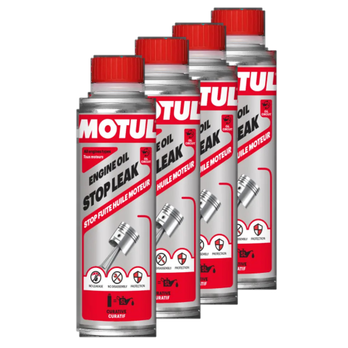Motul 4x 300 ml Additiv, &Ouml;lverluststop 110750 OIL STOP LEAK