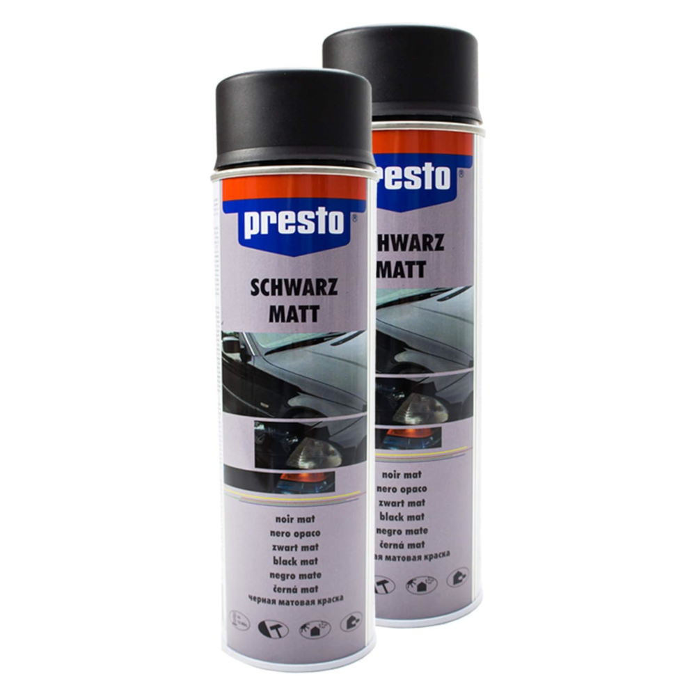 Presto 2X Rallye Spray Kontrast TEILLACKIERUNG Karosserie FELGEN SCHWARZ MATT