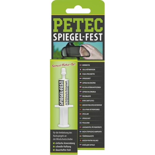 R&uuml;ckspiegel-Klebeset PETEC 93800 SPIEGELFEST, Klebe-Set f&uuml;r